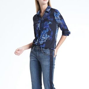 Banana Republic | Blue Floral Dillon Shirt | S